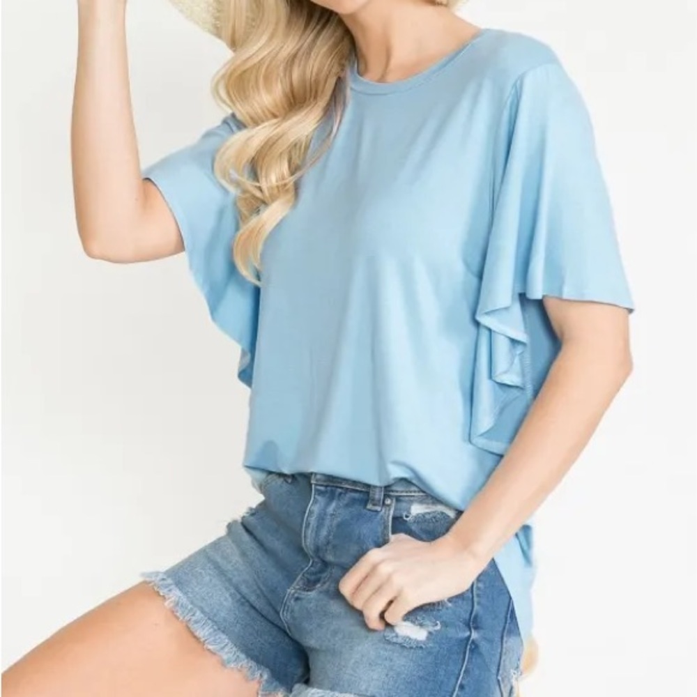 Aqua colored soft tshirt